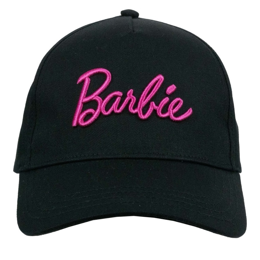 Barbie Girls Baseball Hat, Black & Pink, One Size Fits Most